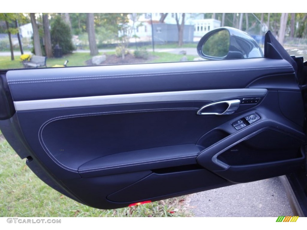2014 Porsche 911 50th Anniversary Edition Anniversary Edition Classic Black/Dark Silver Door Panel Photo #97995787
