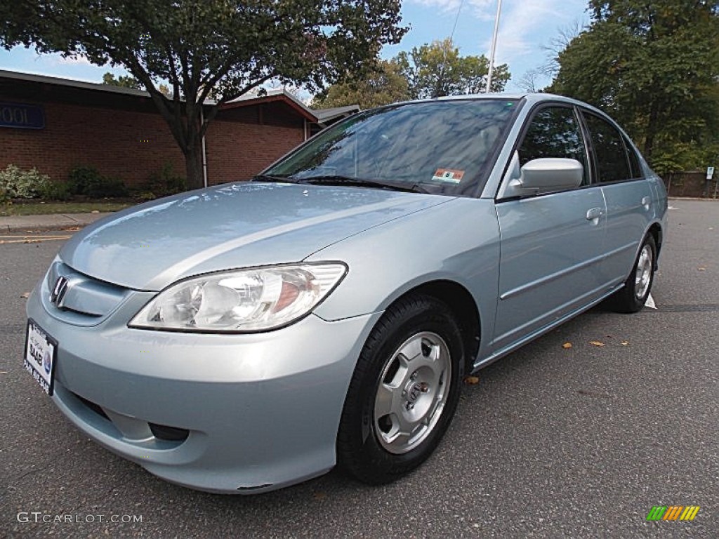 2005 Civic Hybrid Sedan - Opal Silver Blue Metallic / Gray photo #1