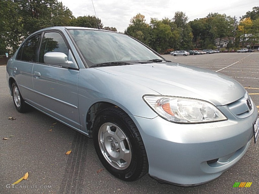 2005 Civic Hybrid Sedan - Opal Silver Blue Metallic / Gray photo #8