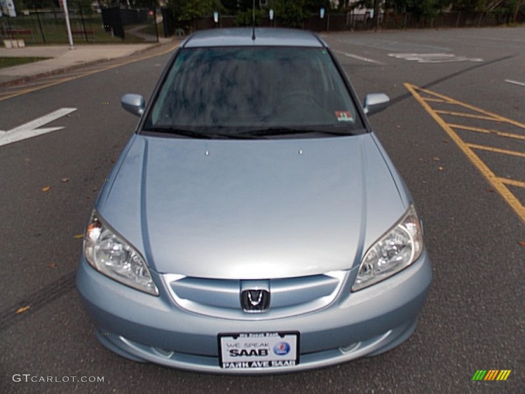 2005 Civic Hybrid Sedan - Opal Silver Blue Metallic / Gray photo #10