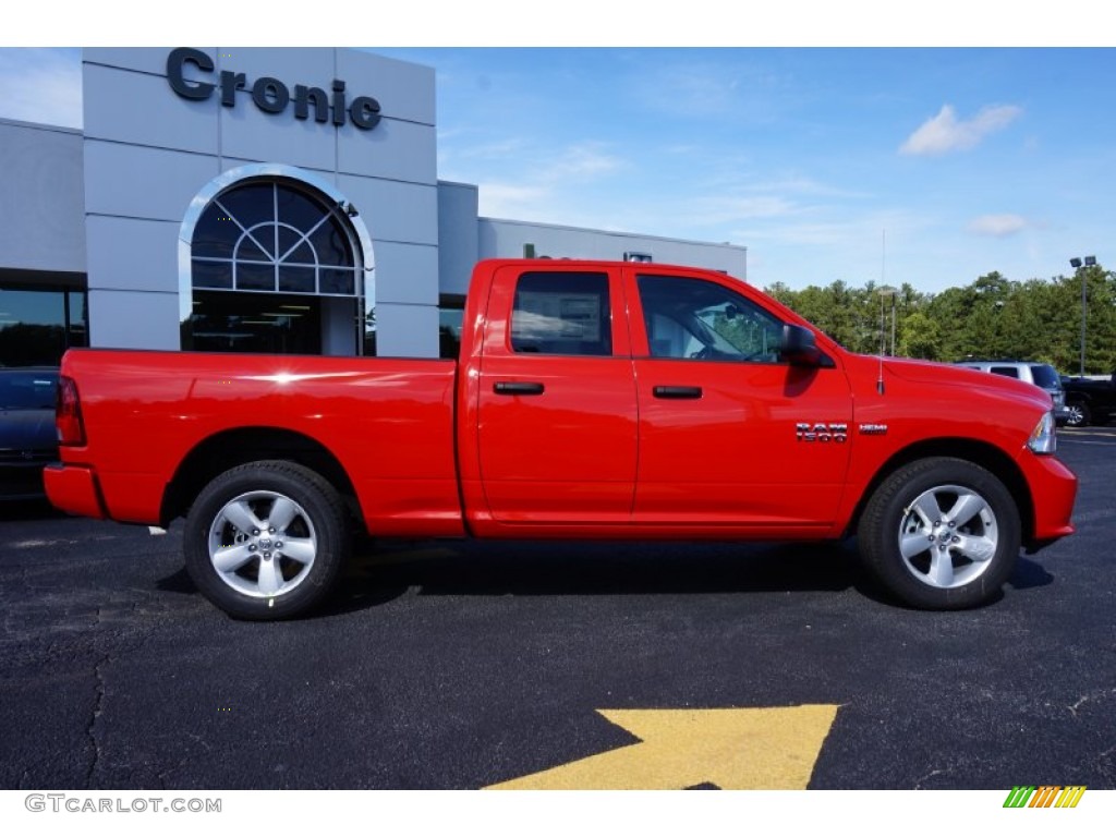 2014 1500 Express Quad Cab - Flame Red / Black/Diesel Gray photo #8