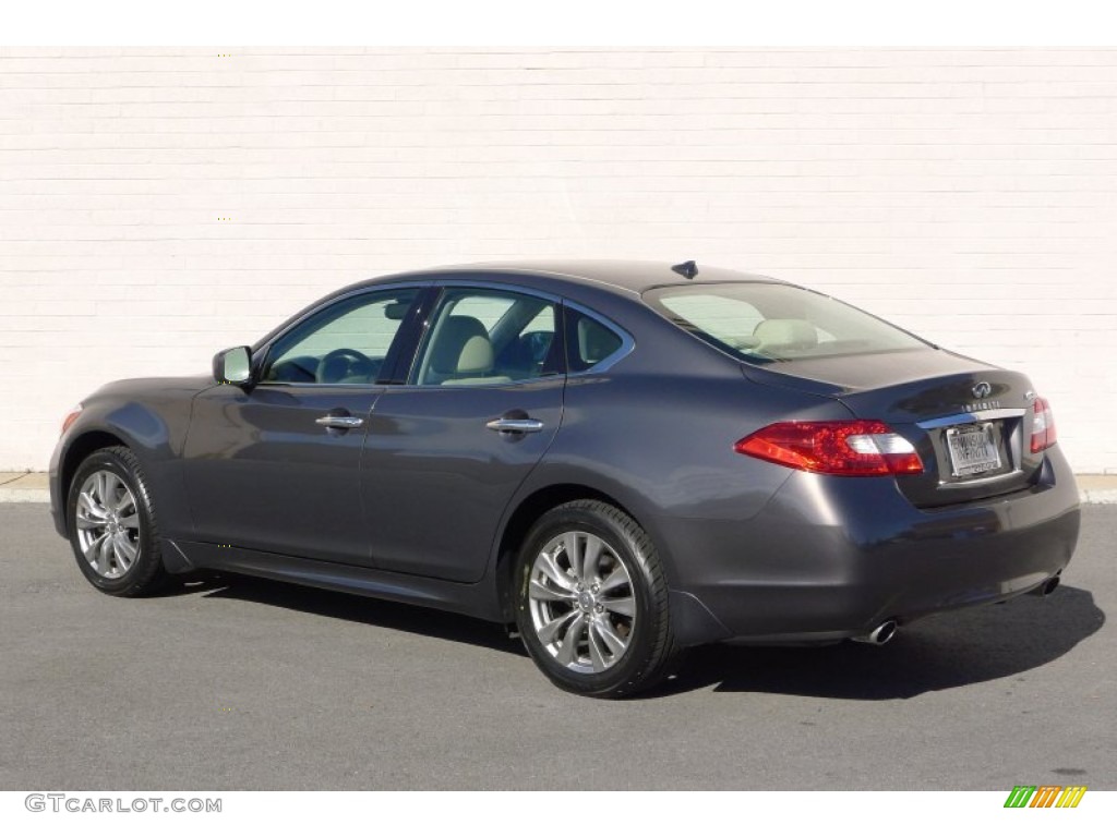 2012 M 37x AWD Sedan - Storm Front Gray / Wheat photo #5