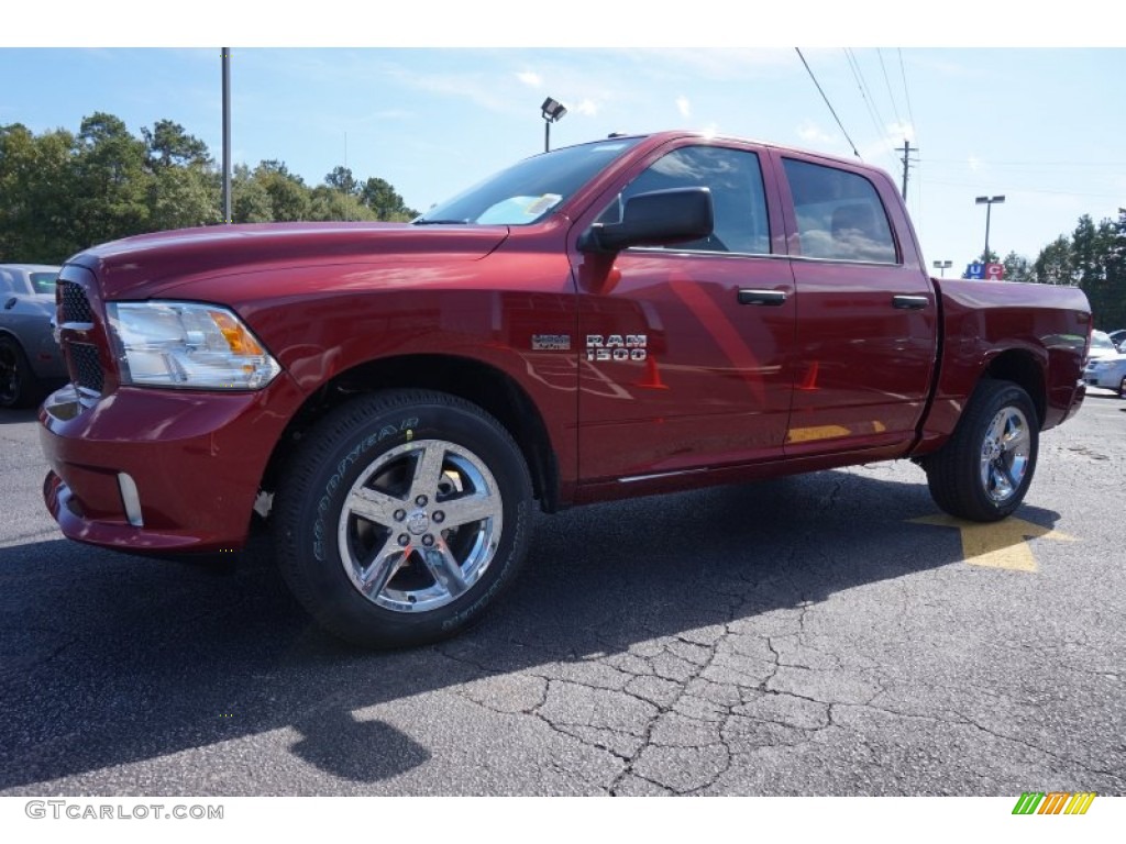 2014 1500 Express Crew Cab 4x4 - Deep Cherry Red Crystal Pearl / Black/Diesel Gray photo #3