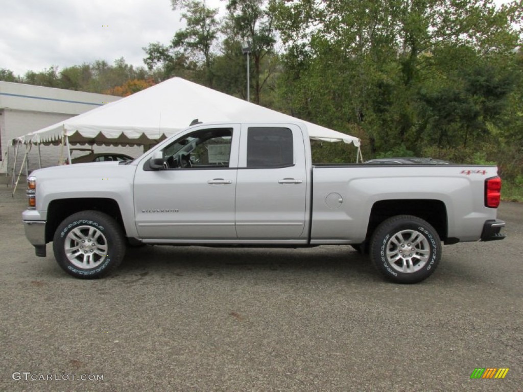 Silver Ice Metallic 2015 Chevrolet Silverado 1500 LT Double Cab 4x4 Exterior Photo #97997761