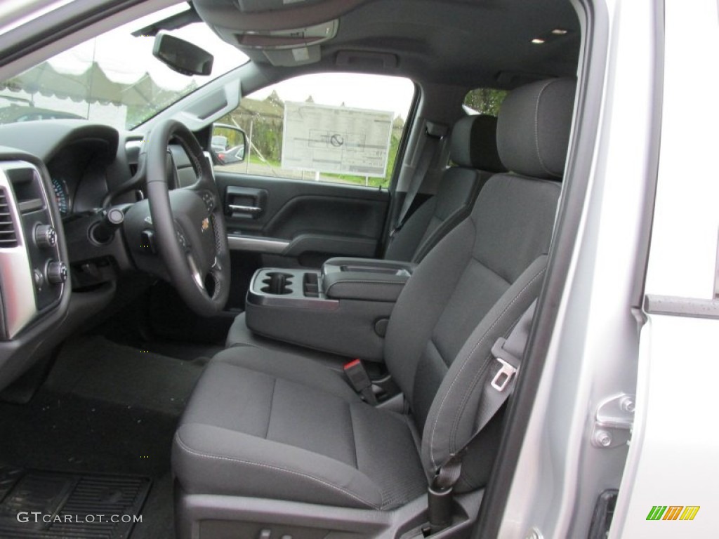 Jet Black Interior 2015 Chevrolet Silverado 1500 LT Double Cab 4x4 Photo #97998036