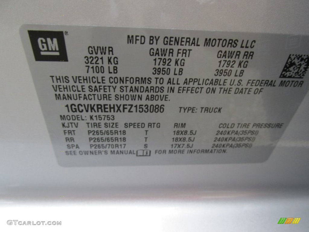 2015 Silverado 1500 LT Double Cab 4x4 - Silver Ice Metallic / Jet Black photo #19