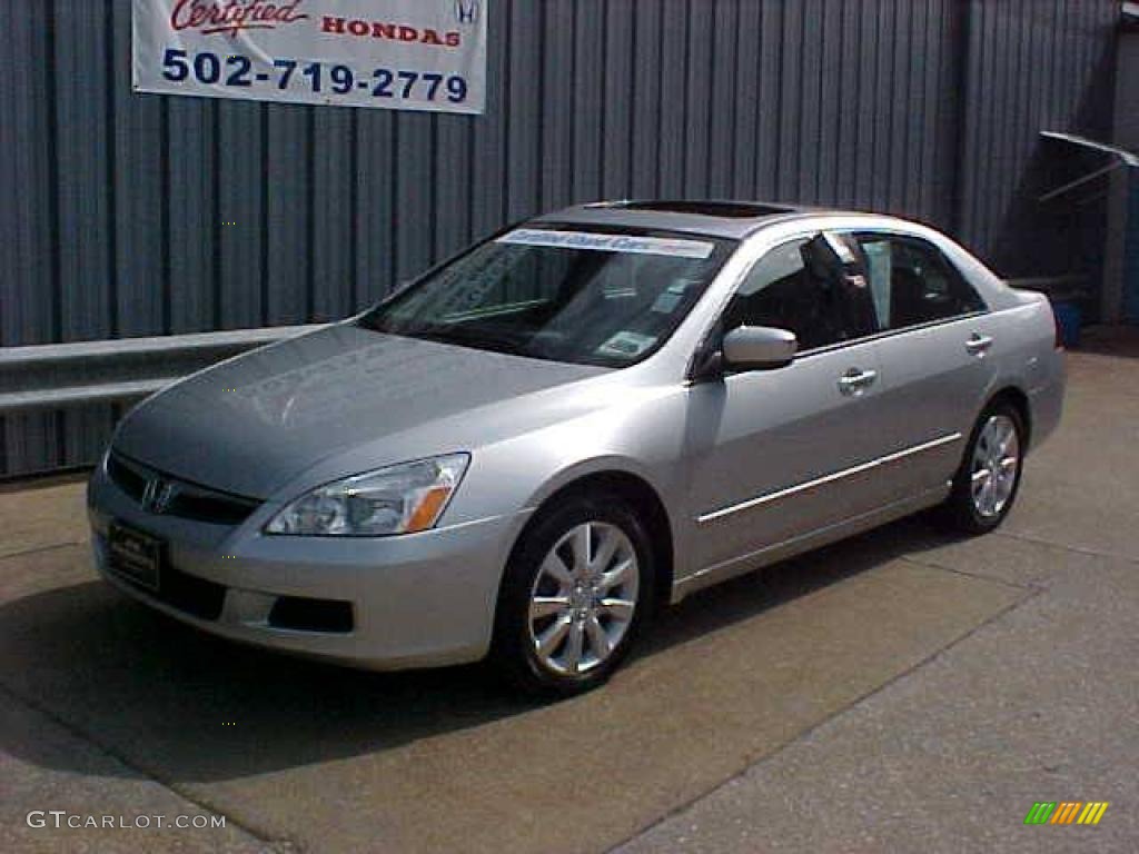 2006 Accord EX-L V6 Sedan - Alabaster Silver Metallic / Black photo #2