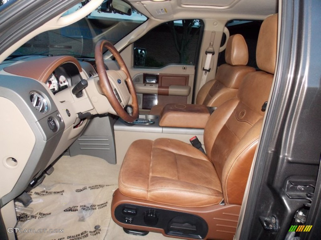 Castano Brown Leather Interior 2006 Ford F150 King Ranch SuperCrew 4x4 Photo #97999183