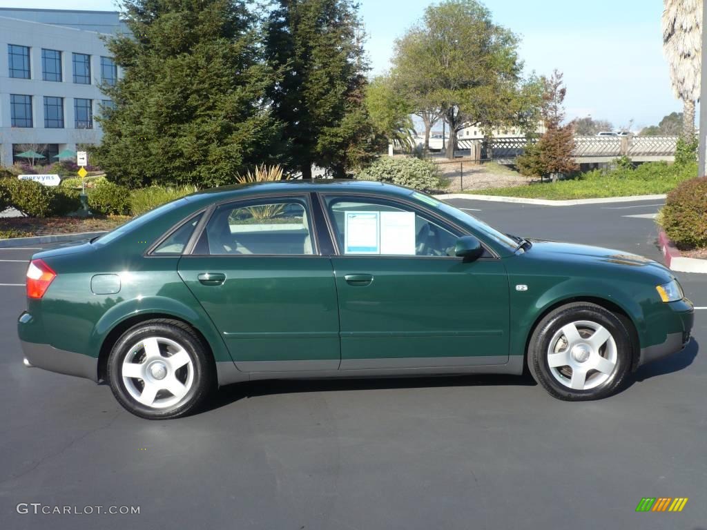2002 A4 1.8T quattro Sedan - Goodwood Green Pearl Effect / Beige photo #5