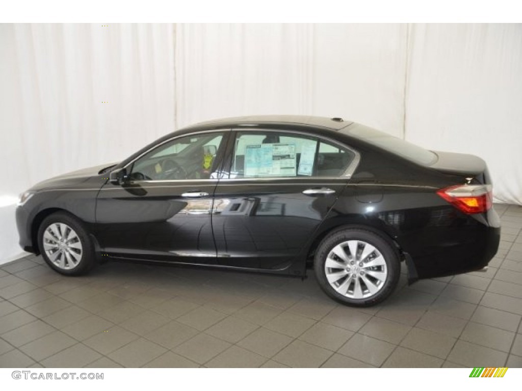 2014 Accord EX-L Sedan - Crystal Black Pearl / Black photo #4