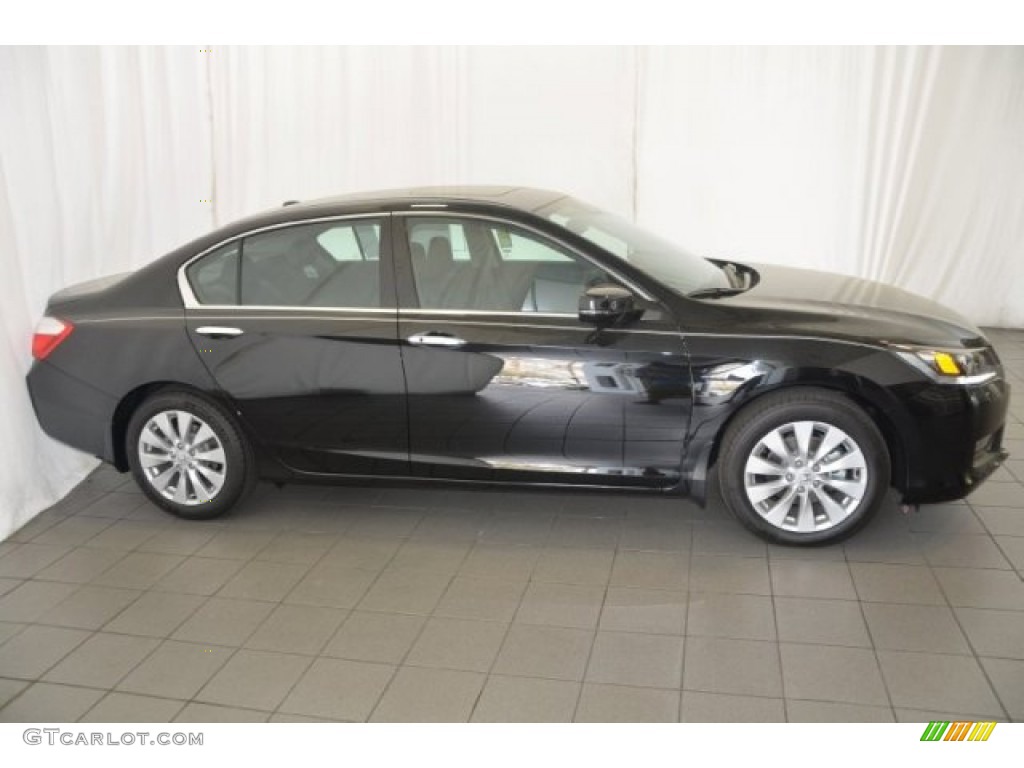 2014 Accord EX-L Sedan - Crystal Black Pearl / Black photo #7