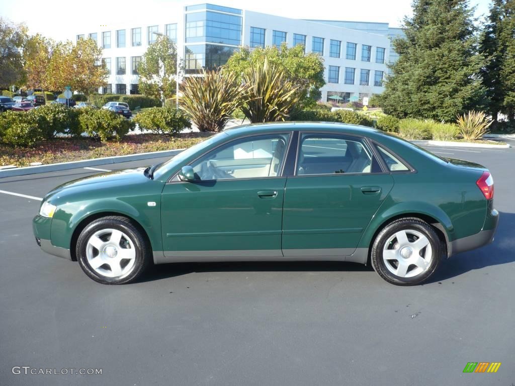2002 A4 1.8T quattro Sedan - Goodwood Green Pearl Effect / Beige photo #6