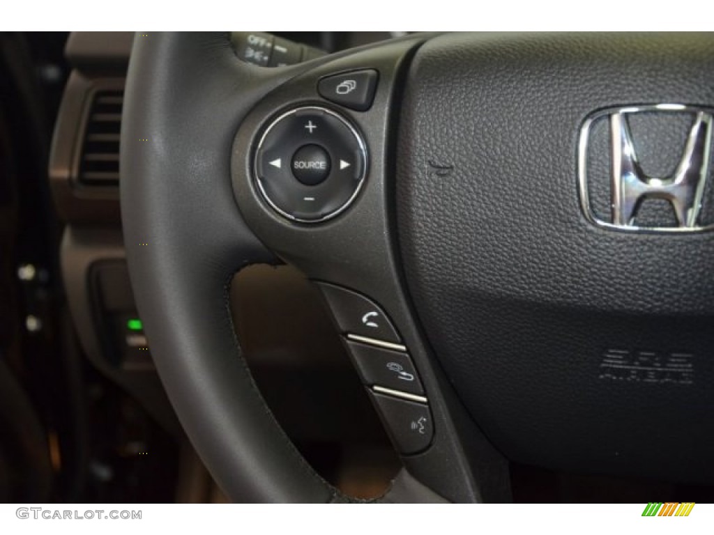 2014 Accord EX-L Sedan - Crystal Black Pearl / Black photo #24