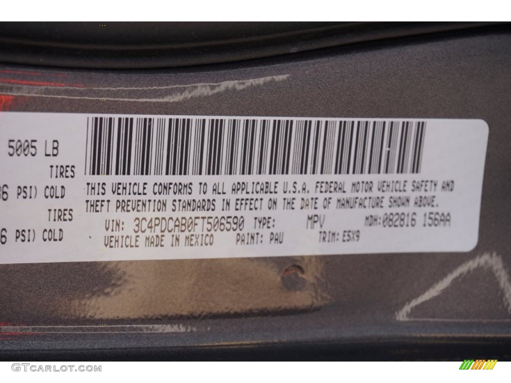 2015 Journey Color Code PAU for Granite Crystal Metallic Photo #98001715