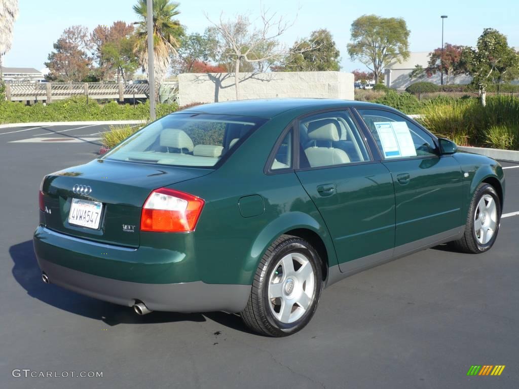 2002 A4 1.8T quattro Sedan - Goodwood Green Pearl Effect / Beige photo #7