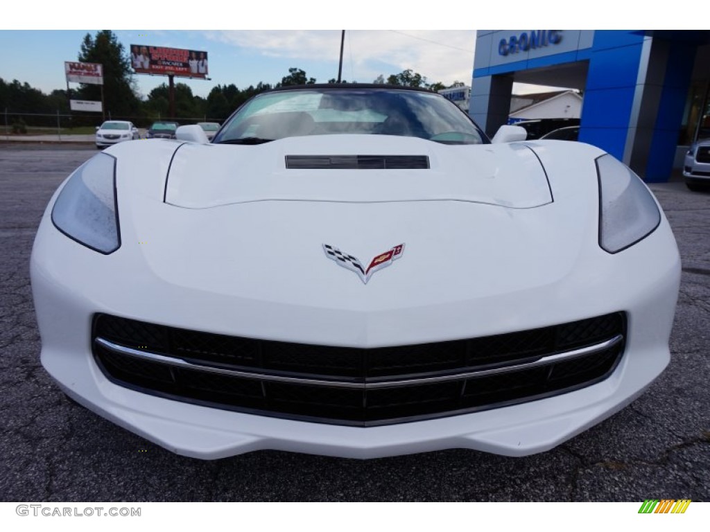 2015 Corvette Stingray Convertible - Arctic White / Jet Black photo #2
