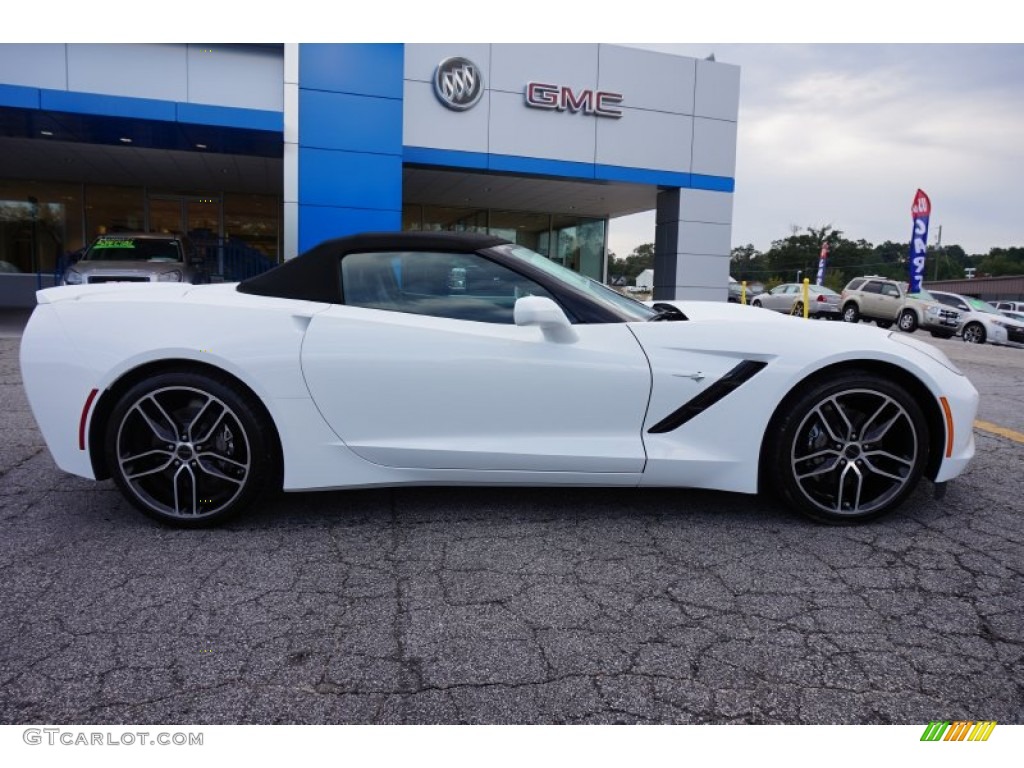 2015 Corvette Stingray Convertible - Arctic White / Jet Black photo #8