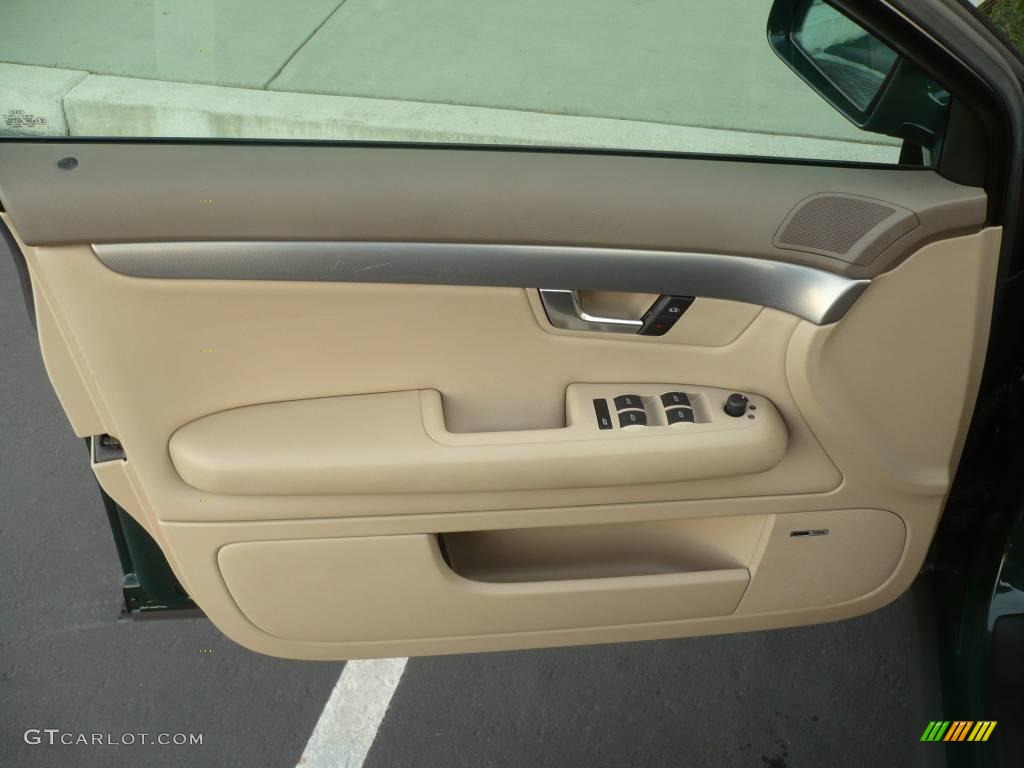 2002 A4 1.8T quattro Sedan - Goodwood Green Pearl Effect / Beige photo #11