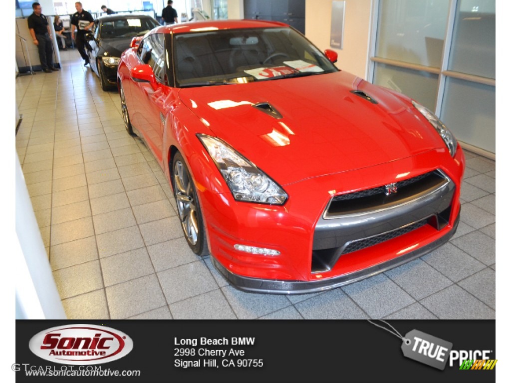 2014 GT-R Premium - Solid Red / Black Leather/Synthetic Suede photo #1