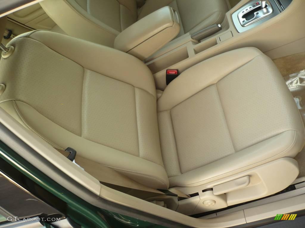 2002 A4 1.8T quattro Sedan - Goodwood Green Pearl Effect / Beige photo #13