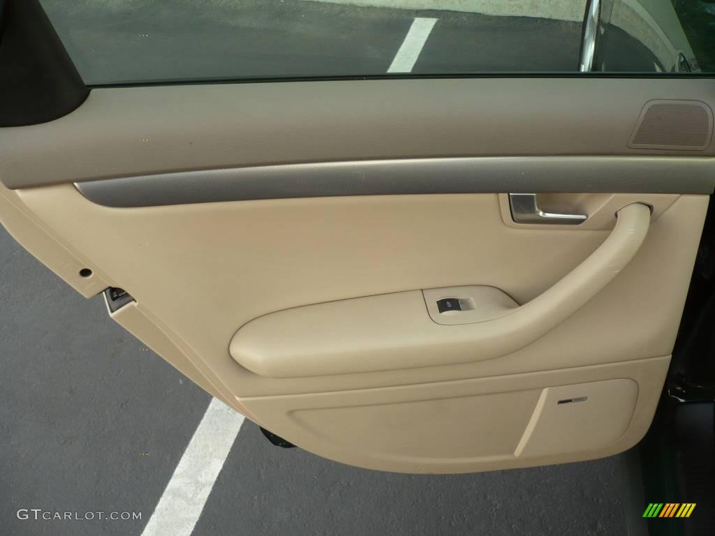 2002 A4 1.8T quattro Sedan - Goodwood Green Pearl Effect / Beige photo #15