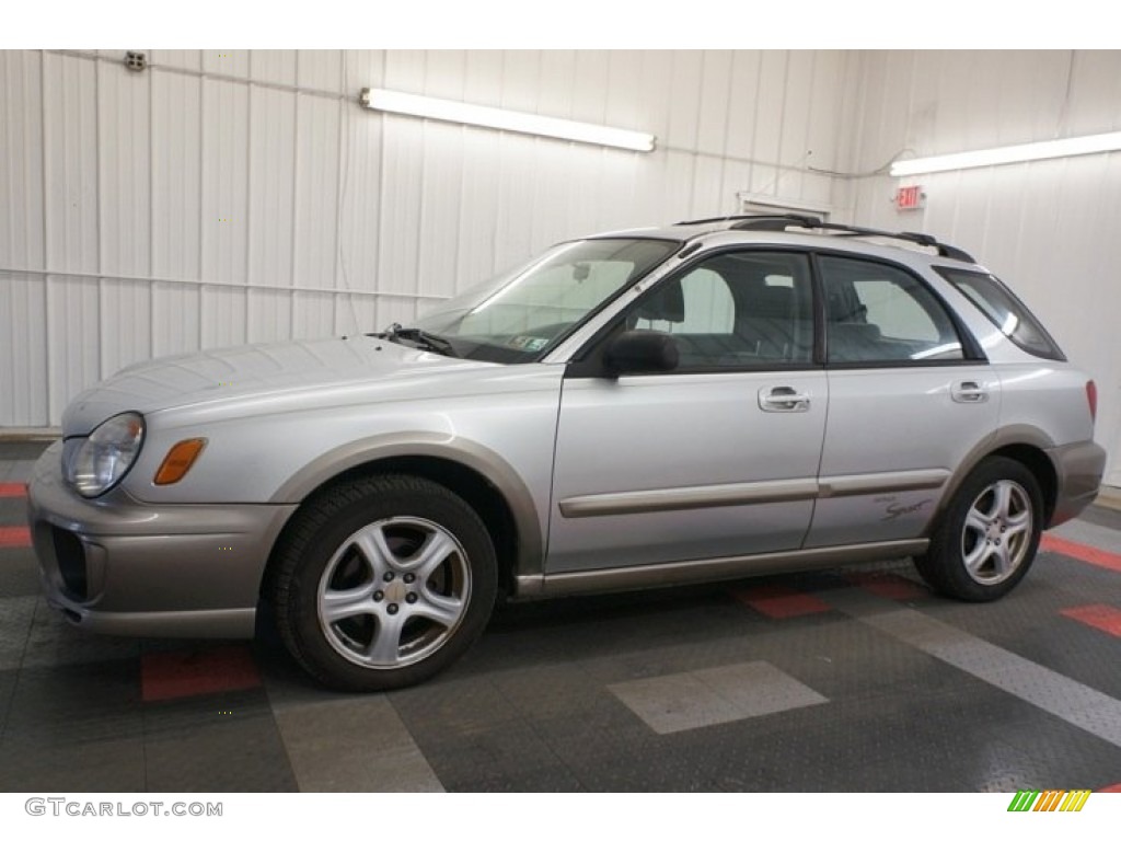 2002 Impreza Outback Sport Wagon - Platinum Silver Metallic / Gray photo #2