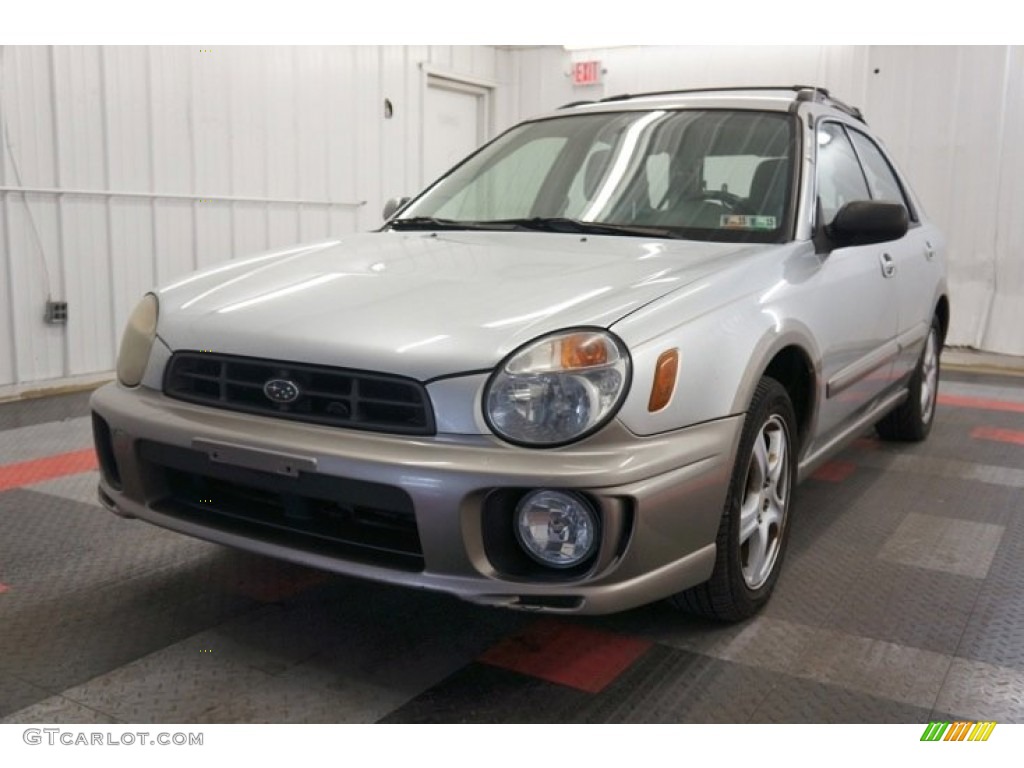 2002 Impreza Outback Sport Wagon - Platinum Silver Metallic / Gray photo #3