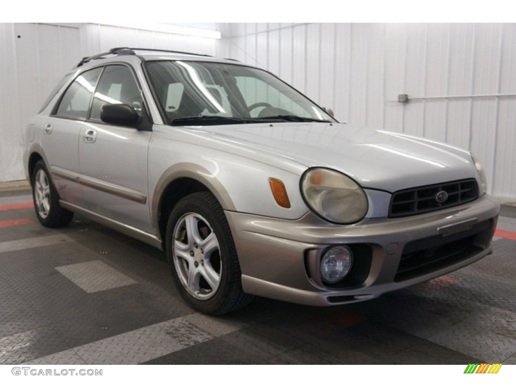 2002 Impreza Outback Sport Wagon - Platinum Silver Metallic / Gray photo #5