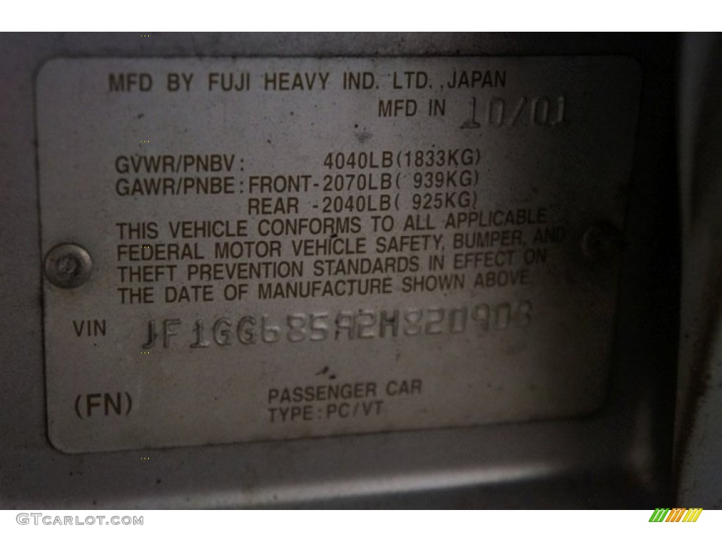 2002 Impreza Outback Sport Wagon - Platinum Silver Metallic / Gray photo #14