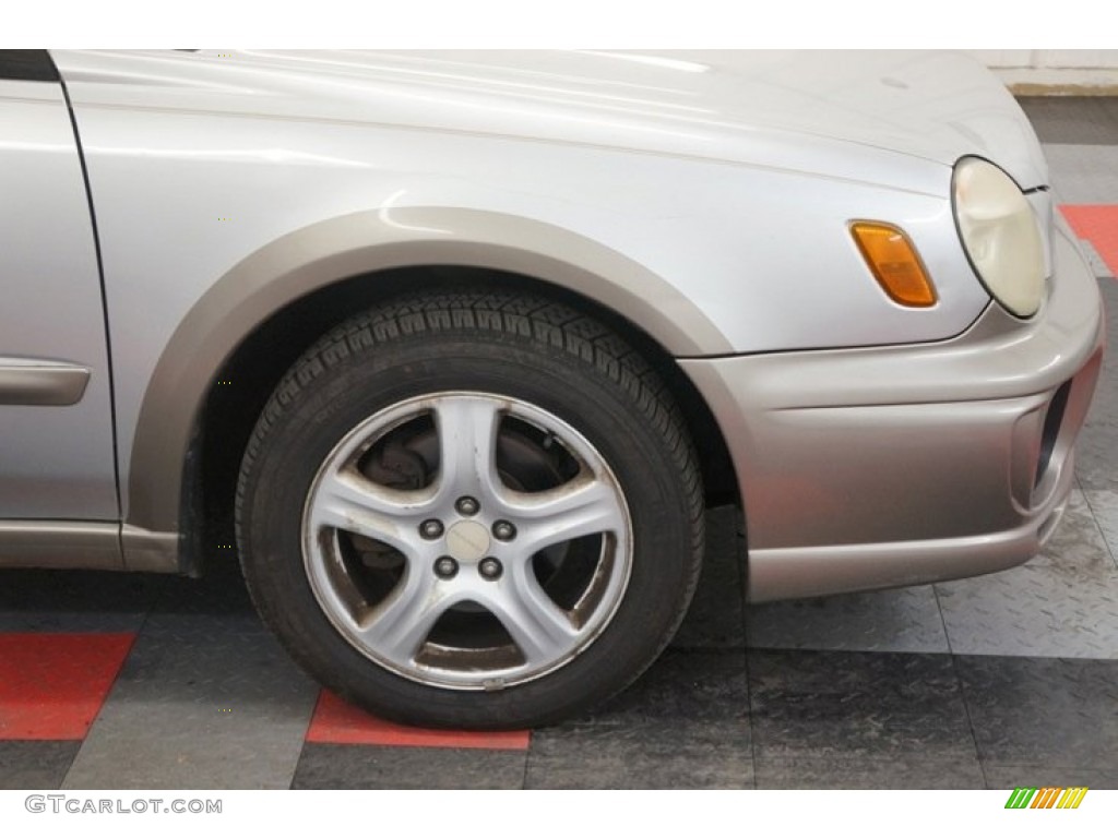 2002 Impreza Outback Sport Wagon - Platinum Silver Metallic / Gray photo #36