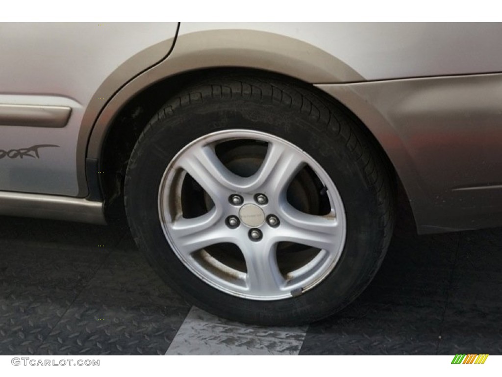 2002 Impreza Outback Sport Wagon - Platinum Silver Metallic / Gray photo #49