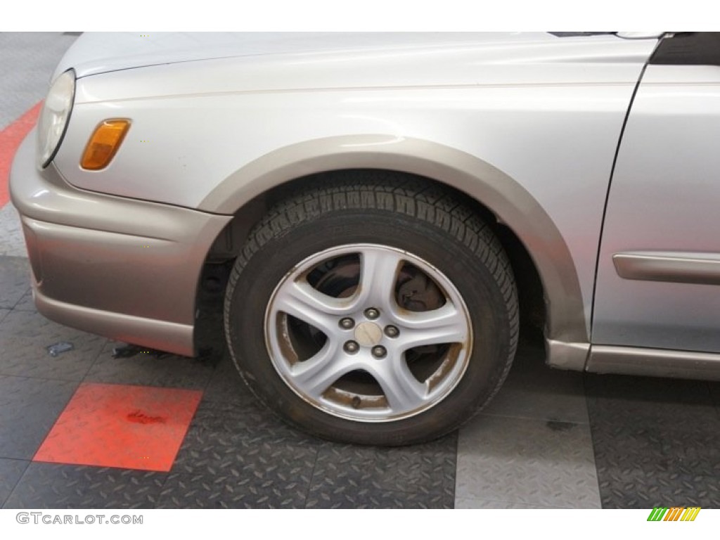 2002 Impreza Outback Sport Wagon - Platinum Silver Metallic / Gray photo #55
