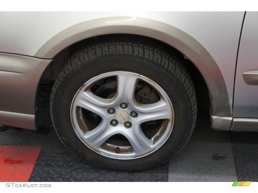 2002 Impreza Outback Sport Wagon - Platinum Silver Metallic / Gray photo #56