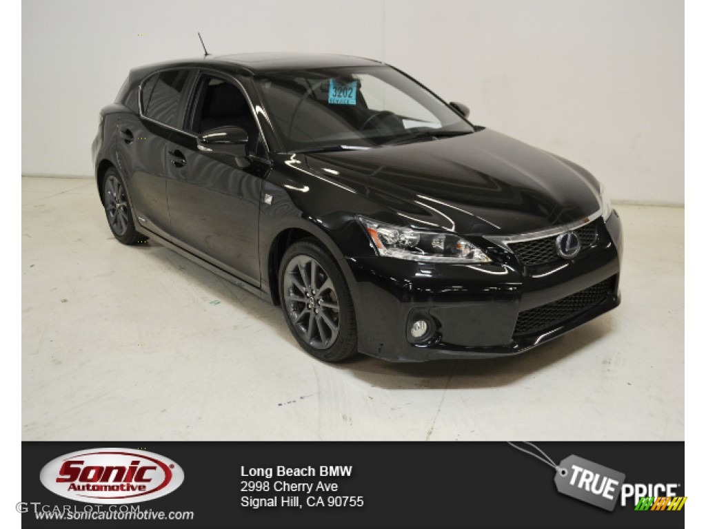 2012 CT 200h Hybrid Premium - Obsidian Black / Black photo #1