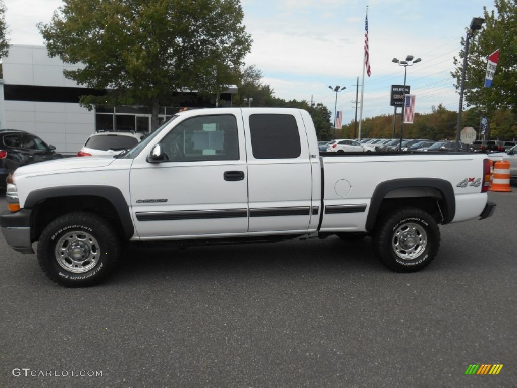 2002 Silverado 2500 LS Extended Cab 4x4 - Summit White / Graphite photo #4