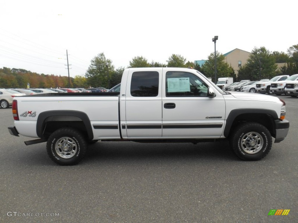 2002 Silverado 2500 LS Extended Cab 4x4 - Summit White / Graphite photo #8