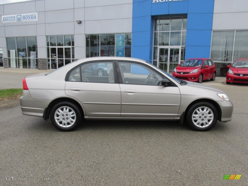 2004 Civic LX Sedan - Shoreline Mist Metallic / Ivory Beige photo #2