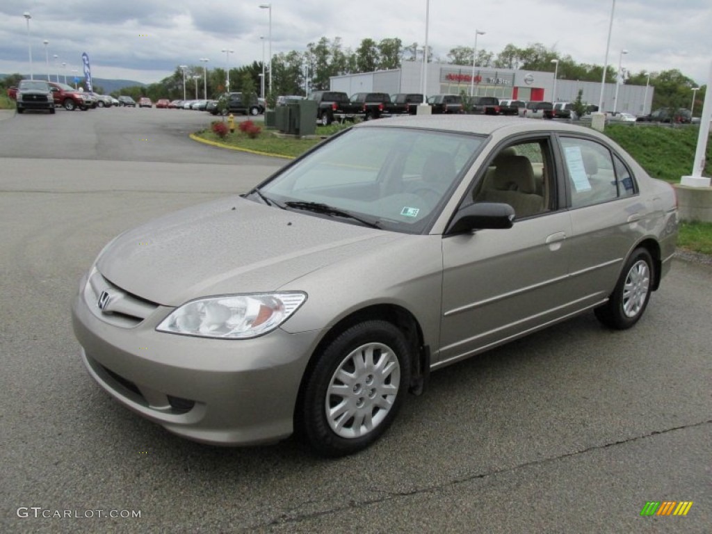 2004 Civic LX Sedan - Shoreline Mist Metallic / Ivory Beige photo #5
