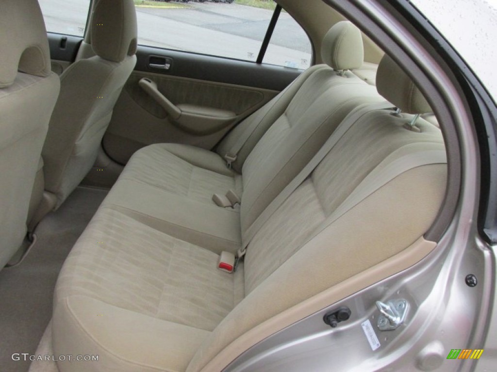 2004 Civic LX Sedan - Shoreline Mist Metallic / Ivory Beige photo #8