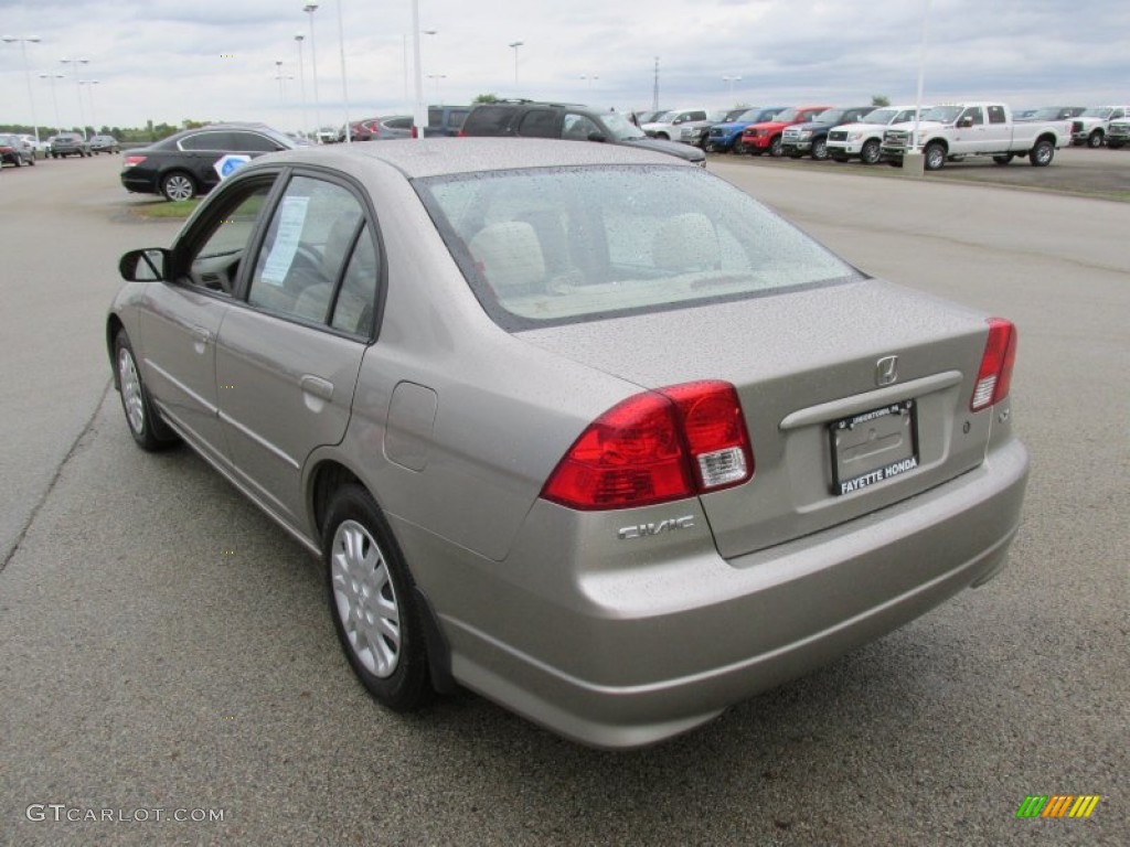 2004 Civic LX Sedan - Shoreline Mist Metallic / Ivory Beige photo #16