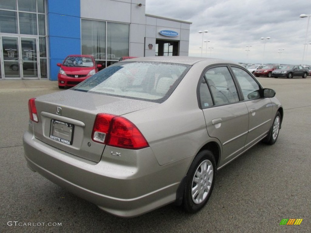 2004 Civic LX Sedan - Shoreline Mist Metallic / Ivory Beige photo #18