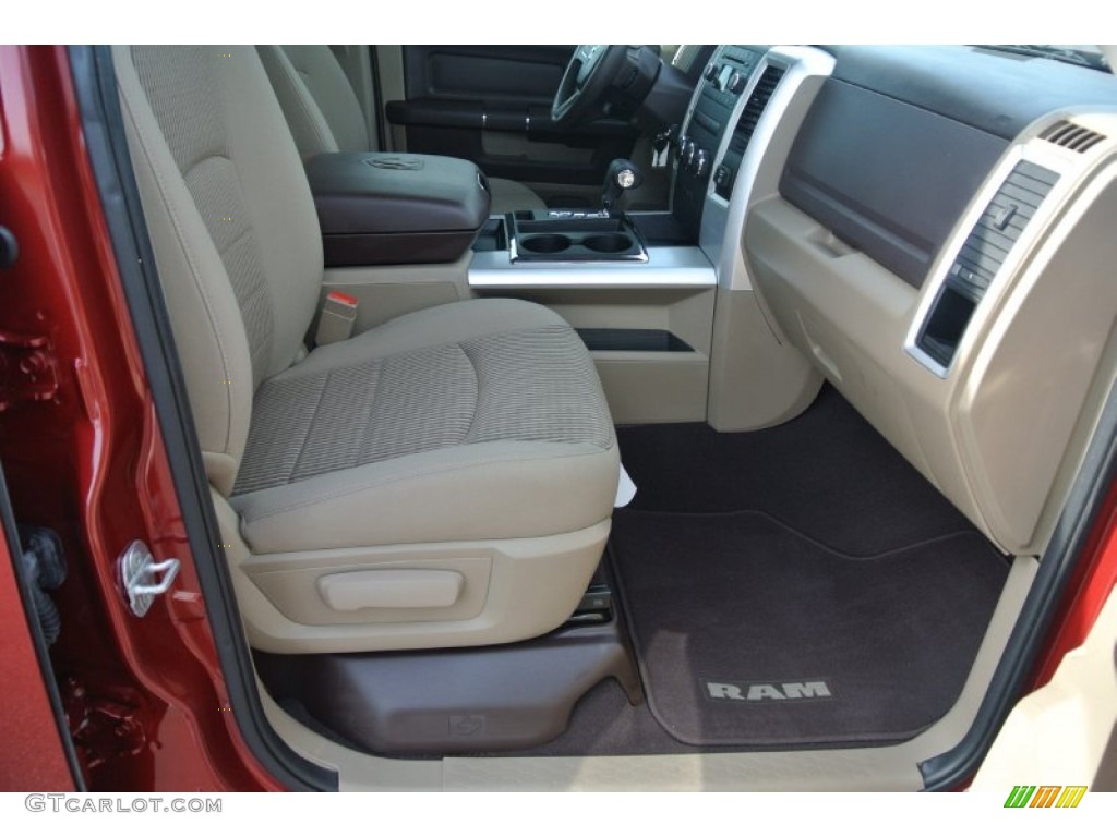 2011 Ram 1500 SLT Quad Cab - Flame Red / Light Pebble Beige/Bark Brown photo #21