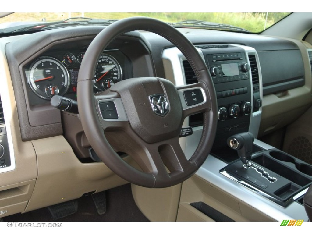 2011 Ram 1500 SLT Quad Cab - Flame Red / Light Pebble Beige/Bark Brown photo #26