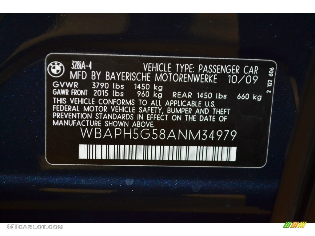 2010 3 Series 328i Sedan - Monaco Blue Metallic / Oyster/Black Dakota Leather photo #11