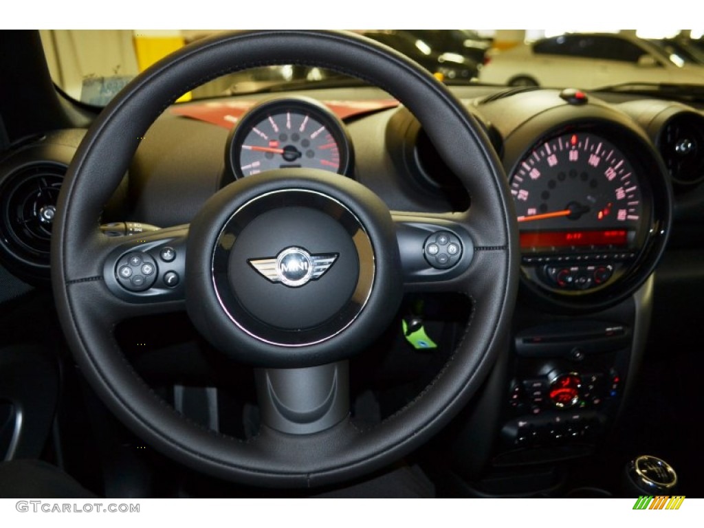 2015 Mini Paceman Cooper Carbon Black Steering Wheel Photo #98016265