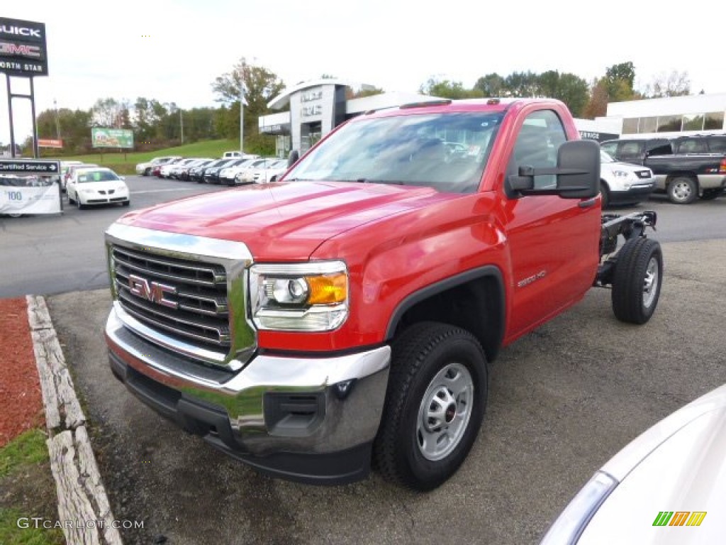 2015 Sierra 2500HD Regular Cab 4x4 Chassis - Fire Red / Jet Black/Dark Ash photo #1