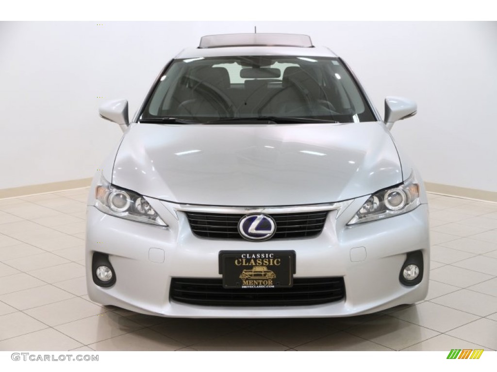 2012 CT 200h Hybrid Premium - Tungsten Silver Pearl / Black photo #2