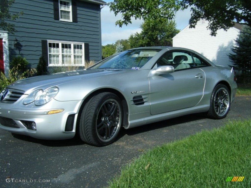 2005 SL 65 AMG Roadster - Brilliant Silver Metallic / Ash photo #1