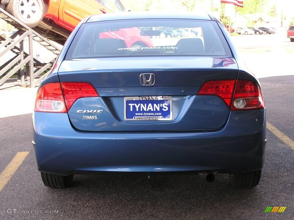 2007 Civic LX Sedan - Atomic Blue Metallic / Gray photo #3