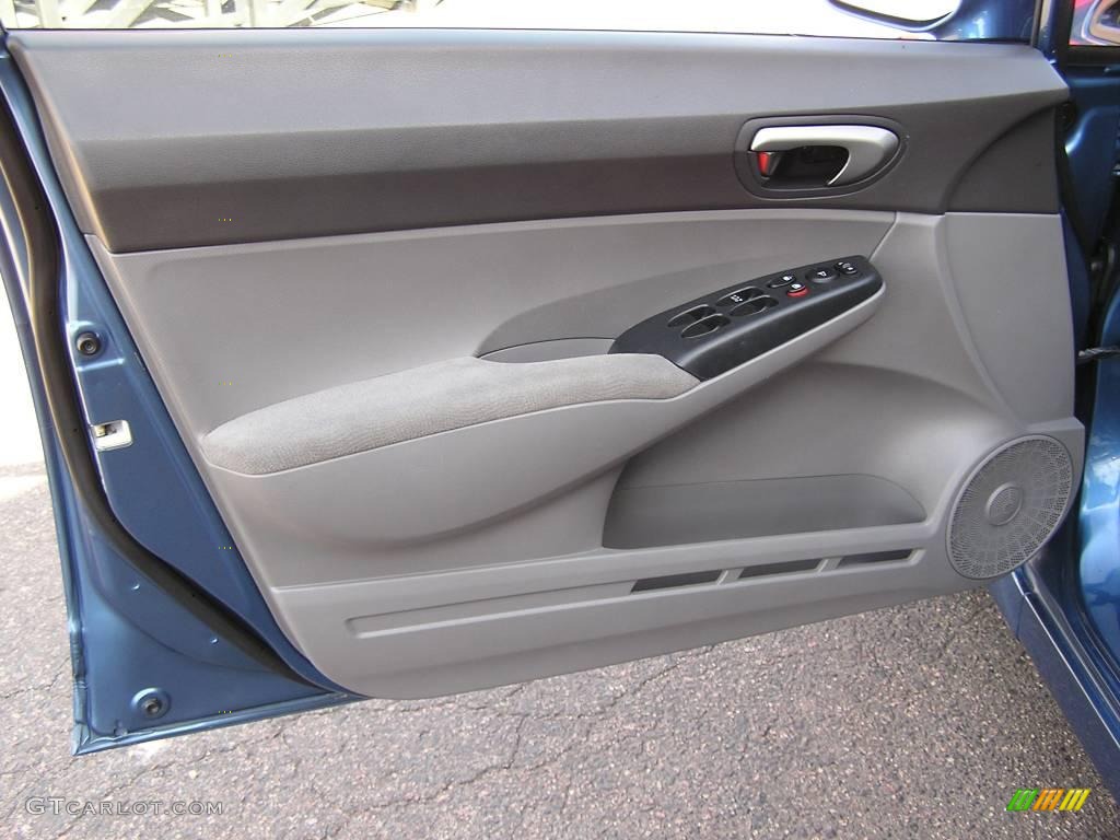2007 Civic LX Sedan - Atomic Blue Metallic / Gray photo #12